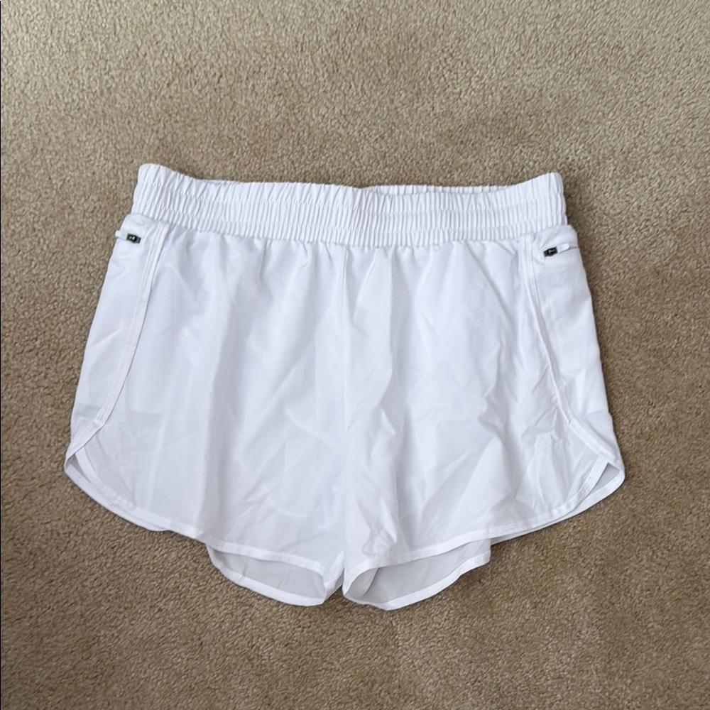 Women's White Athletic Shorts